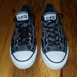 Mustache Print Converse